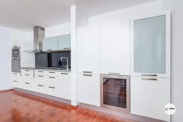 Living room; wood floor, natural light, modern style