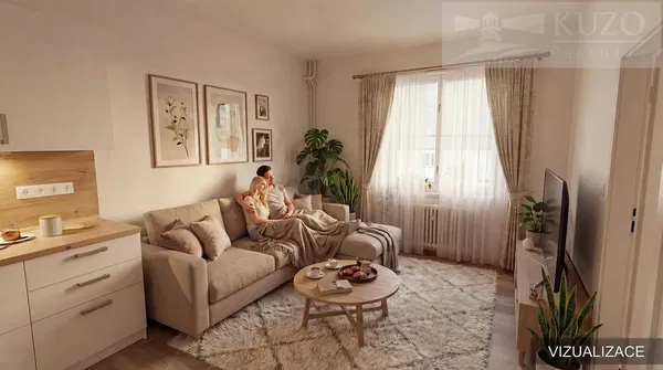 Sala de estar; chão de madeira, luz natural, estilo moderno