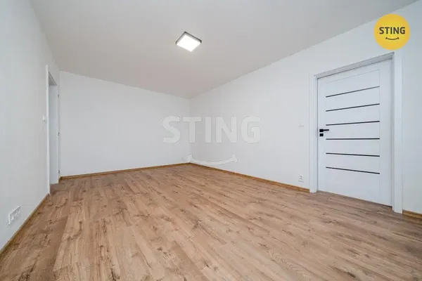 Obývací pokoj; dřevěná podlaha, přirozené světlo, moderní styl