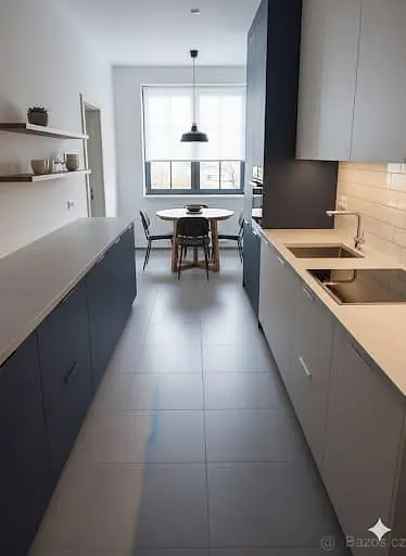 Obývací pokoj; dřevěná podlaha, přirozené světlo, moderní styl, vysoké stropy