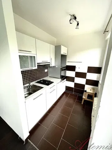 Cozinha; eletrodomésticos, chão de madeira, luz natural, estilo moderno