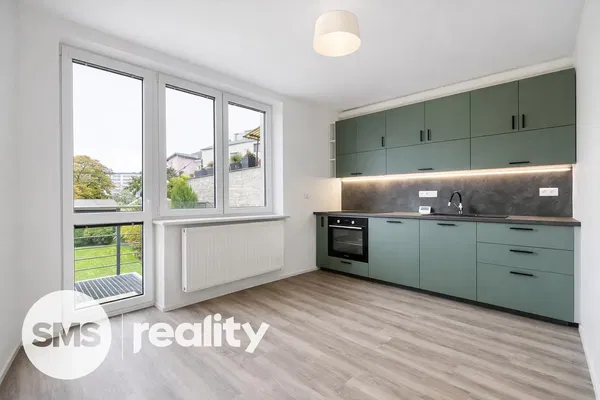 Kitchen; kitchen appliances, wood floor, natural light, modern style