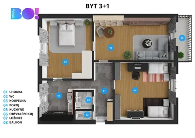 Хол; дървен под, естествена светлина, модерен стил