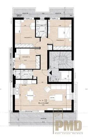 Kitchen; kitchen appliances, wood floor, natural light, modern style