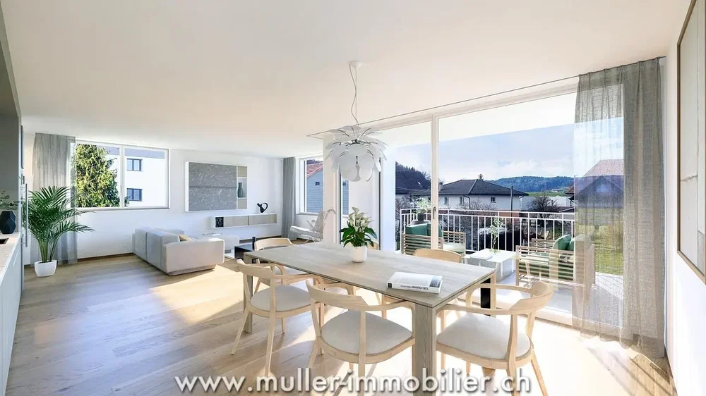 Wohnzimmer; holzboden, tageslicht, moderner stil