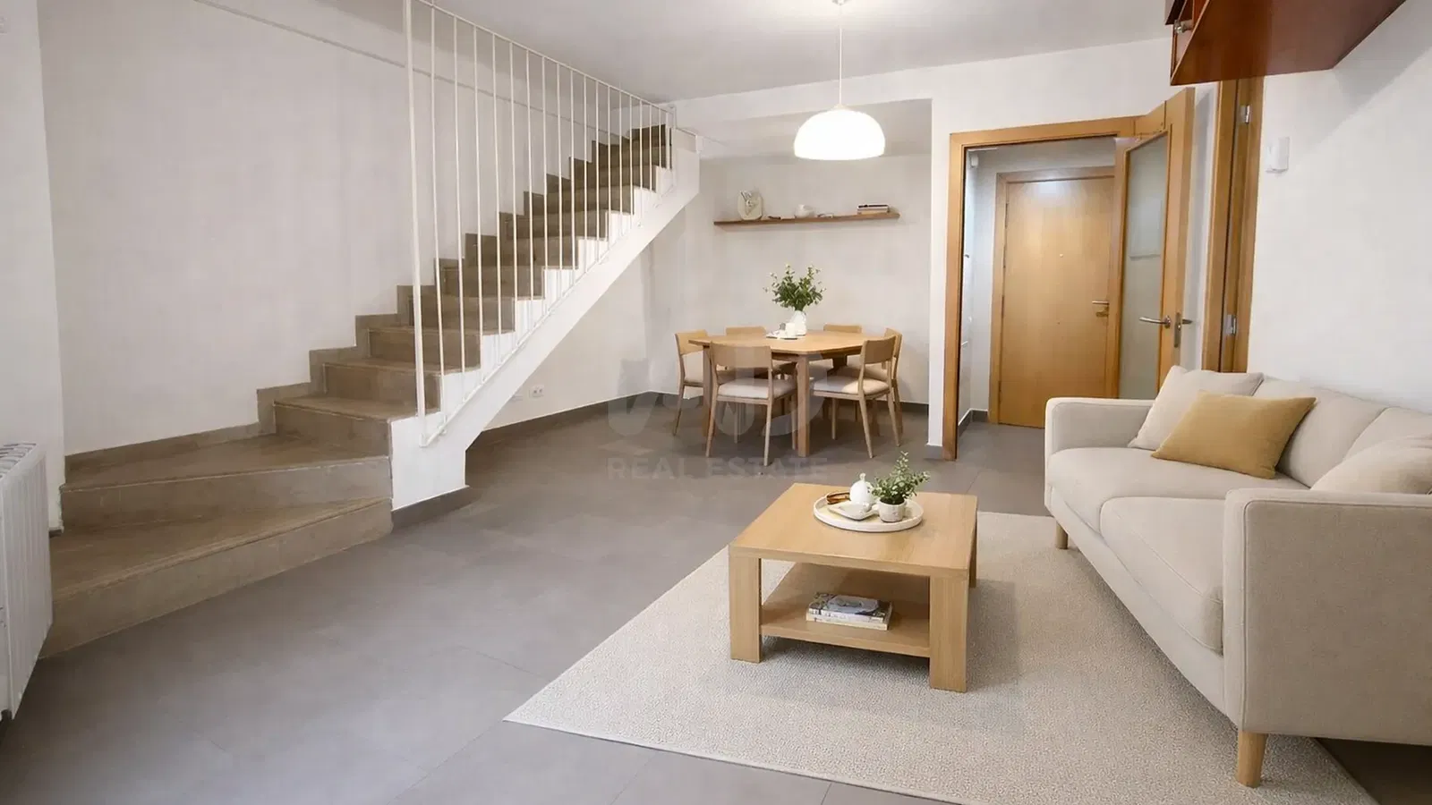 Kitchen; kitchen appliances, wood floor, natural light, modern style