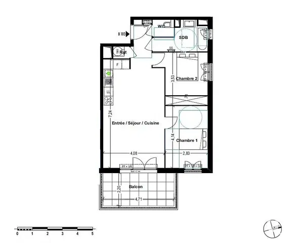 Küche; küchengeräte, fliesenboden, tageslicht, moderner stil