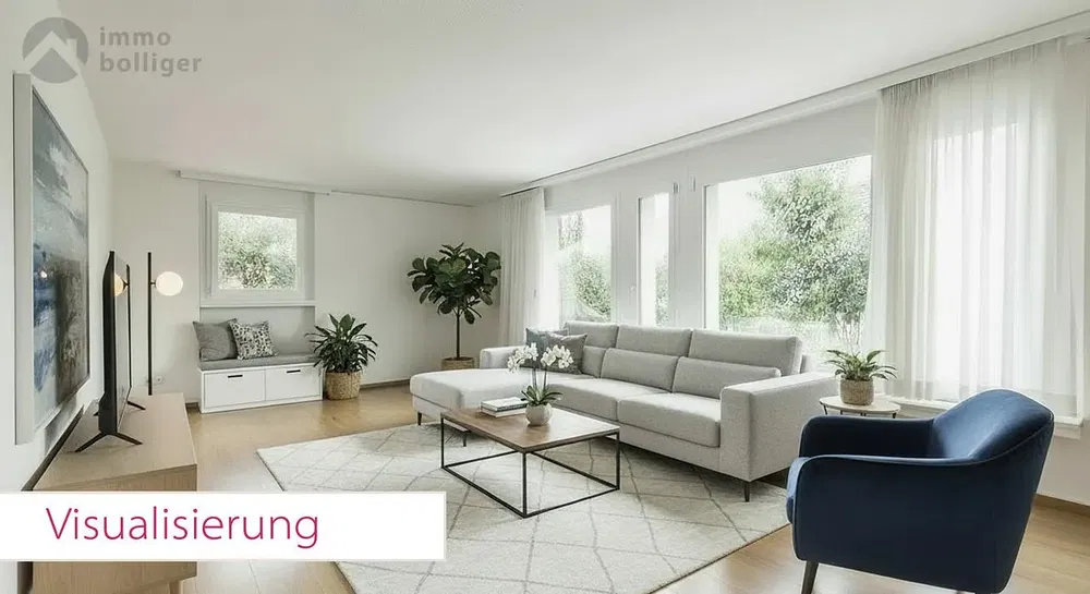 Keuken; keukenapparatuur, houten vloer, natuurlijk licht, moderne stijl