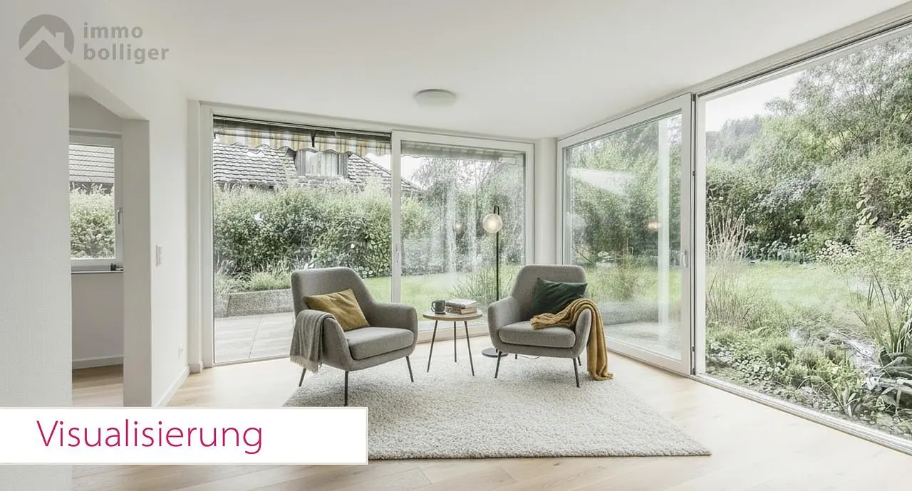 Keuken; keukenapparatuur, houten vloer, natuurlijk licht, moderne stijl