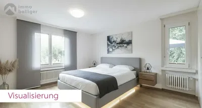 Keuken; keukenapparatuur, houten vloer, natuurlijk licht, moderne stijl