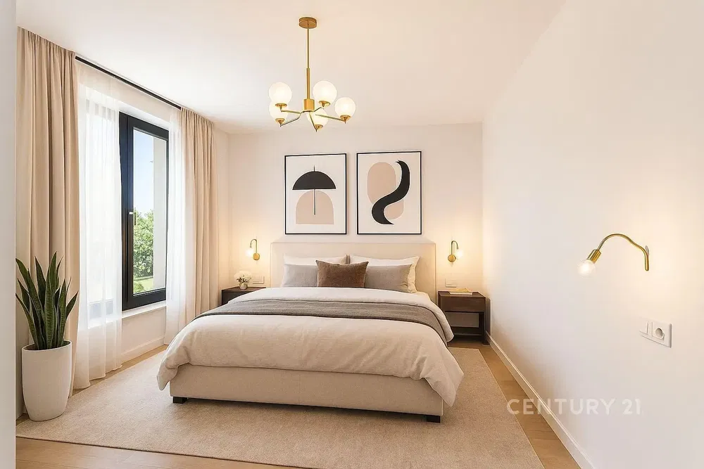 Κουζίνα; συσκευές κουζίνας, ξύλινο πάτωμα, φυσικό φως, μοντέρνο στυλ