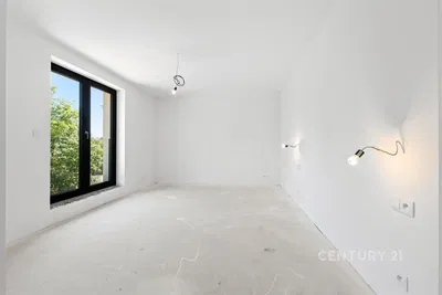Kitchen; kitchen appliances, wood floor, natural light, modern style