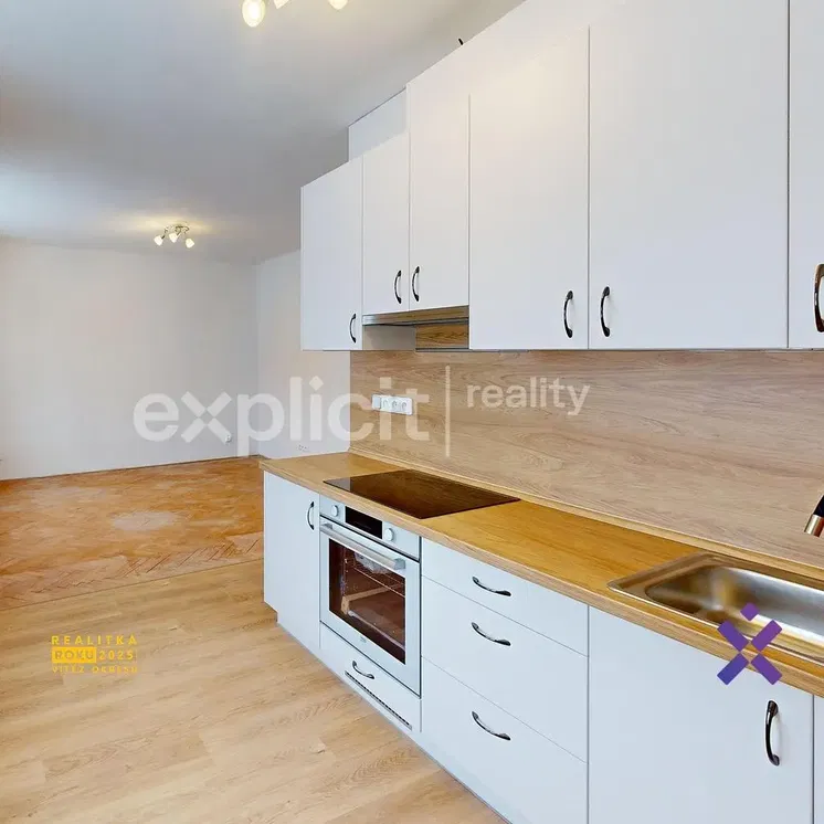 Kitchen; kitchen appliances, wood floor, natural light, modern style