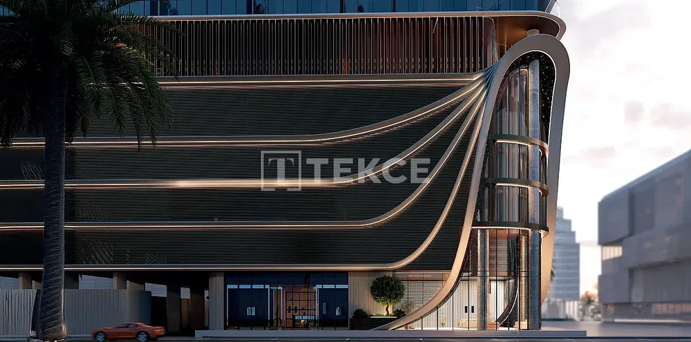 Kitchen; kitchen appliances, wood floor, natural light, modern style