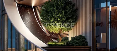 Kitchen; kitchen appliances, wood floor, natural light, modern style