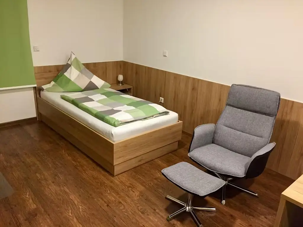 Kitchen; kitchen appliances, wood floor, natural light, modern style