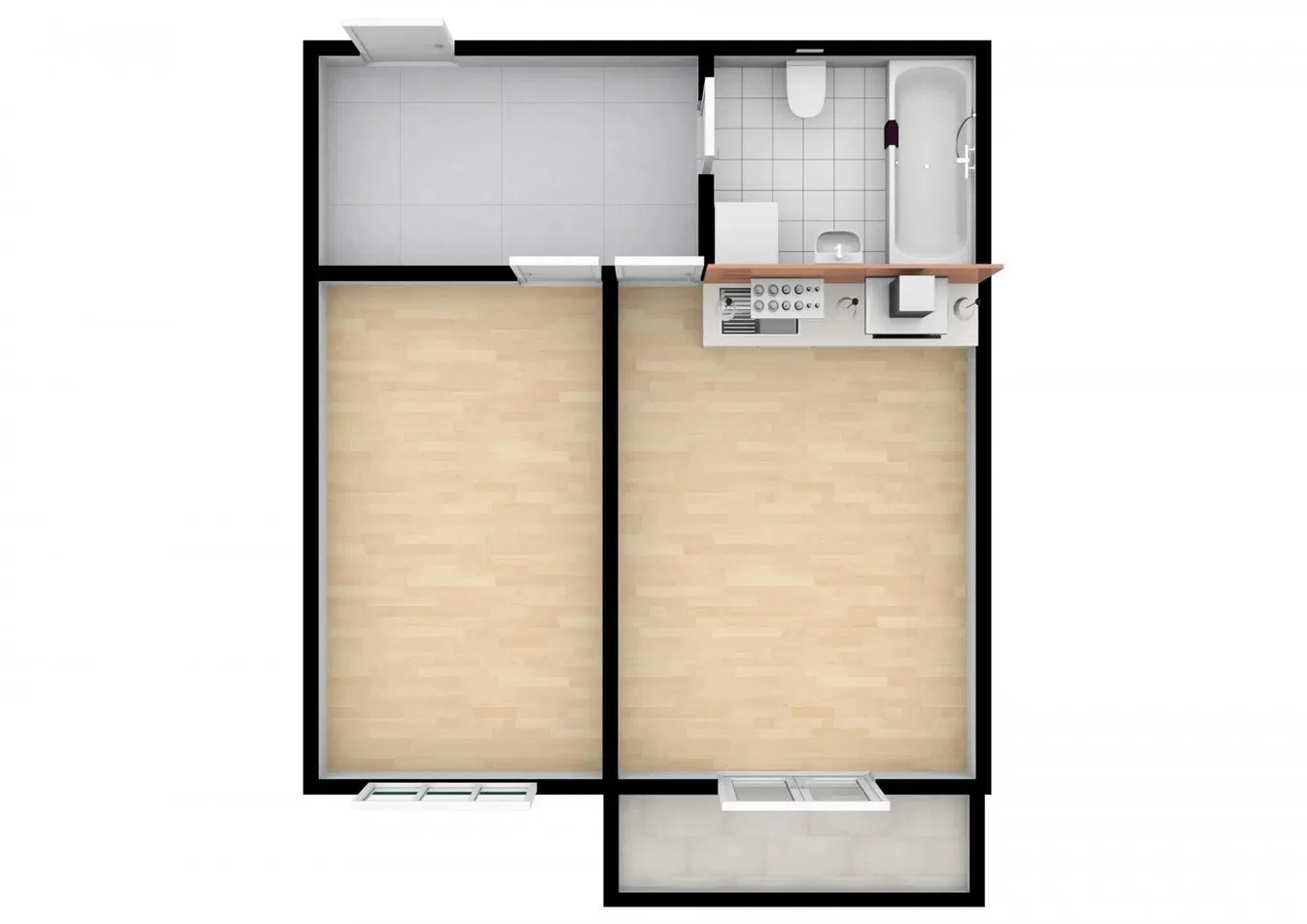 Wohnzimmer; holzboden, tageslicht, moderner stil, hohe decken