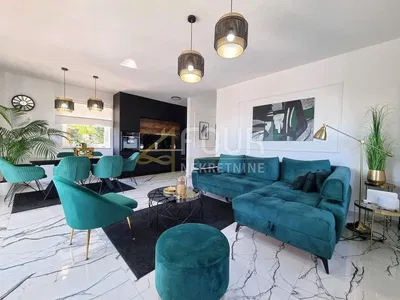 Kitchen; kitchen appliances, wood floor, natural light, modern style