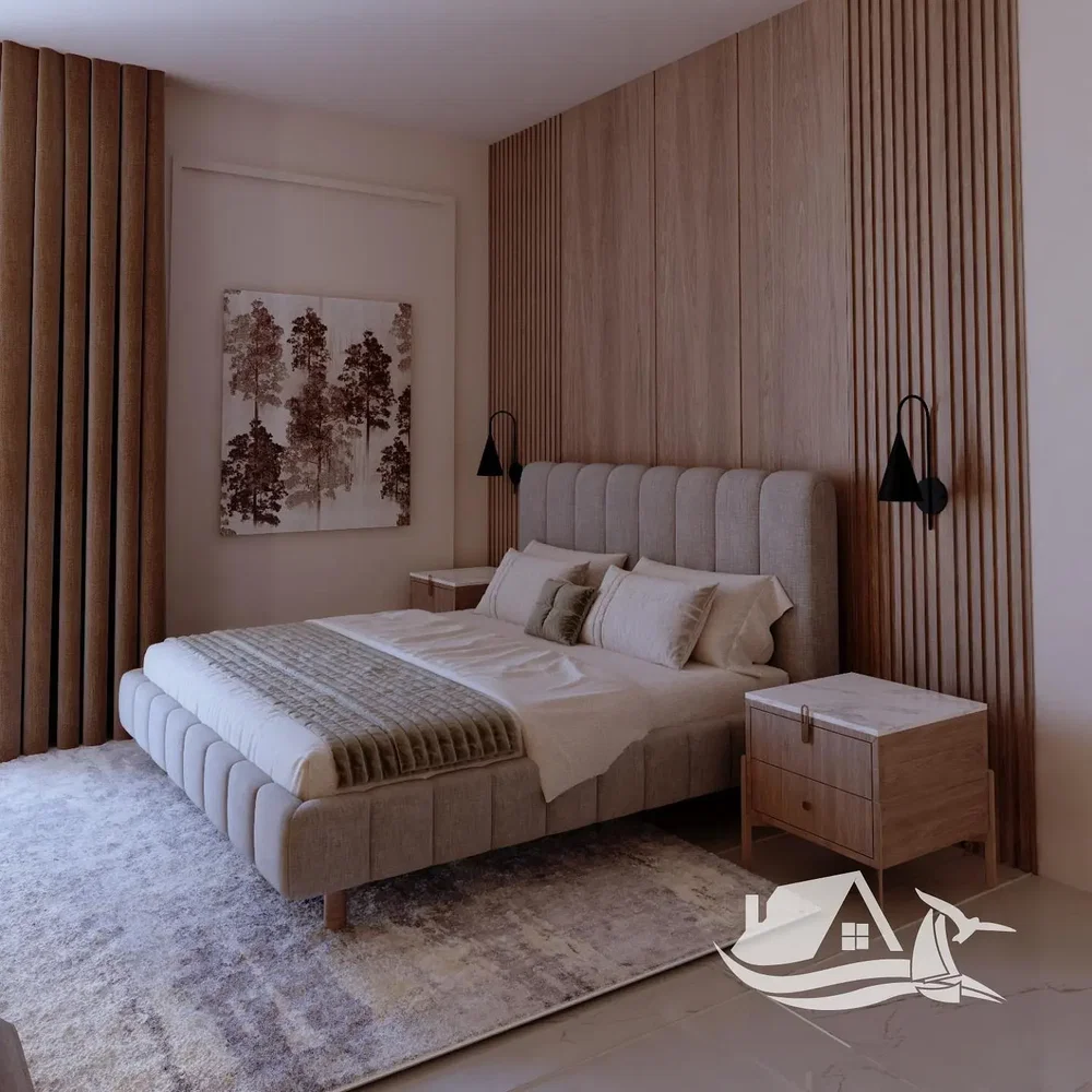 Salon; parquet, lumière naturelle, style moderne