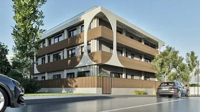 Kuchyně; kuchyňské spotřebiče, dřevěná podlaha, přirozené světlo, moderní styl