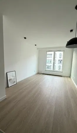 Kuhinja; kućanski aparati, drveni pod, prirodna svjetlost, moderan stil