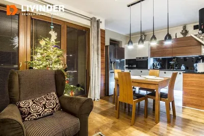 Kuchyně; kuchyňské spotřebiče, dřevěná podlaha, přirozené světlo, moderní styl