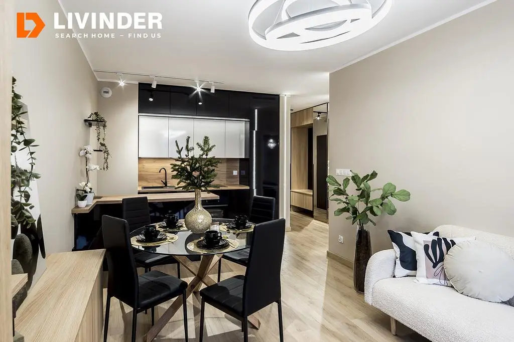 Κουζίνα; συσκευές κουζίνας, ξύλινο πάτωμα, φυσικό φως, μοντέρνο στυλ