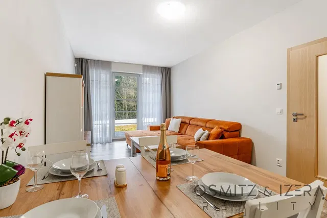 Кухня; кухненски уреди, дървен под, естествена светлина, модерен стил