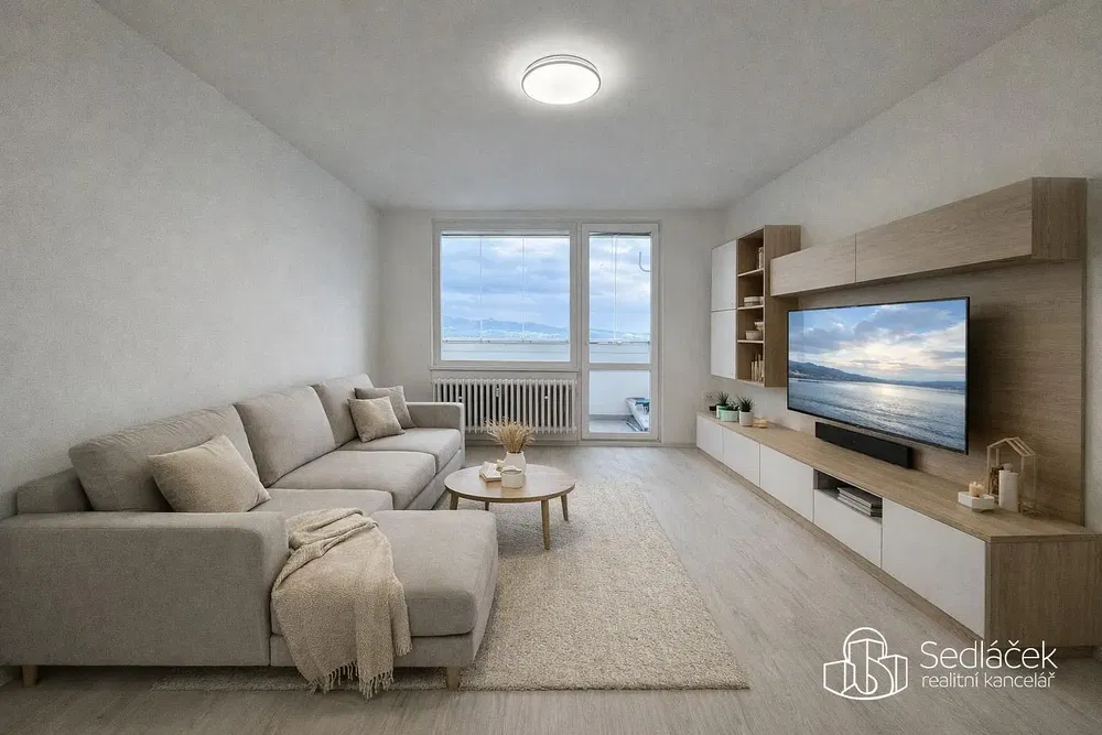 Salon; parquet, lumière naturelle, style moderne