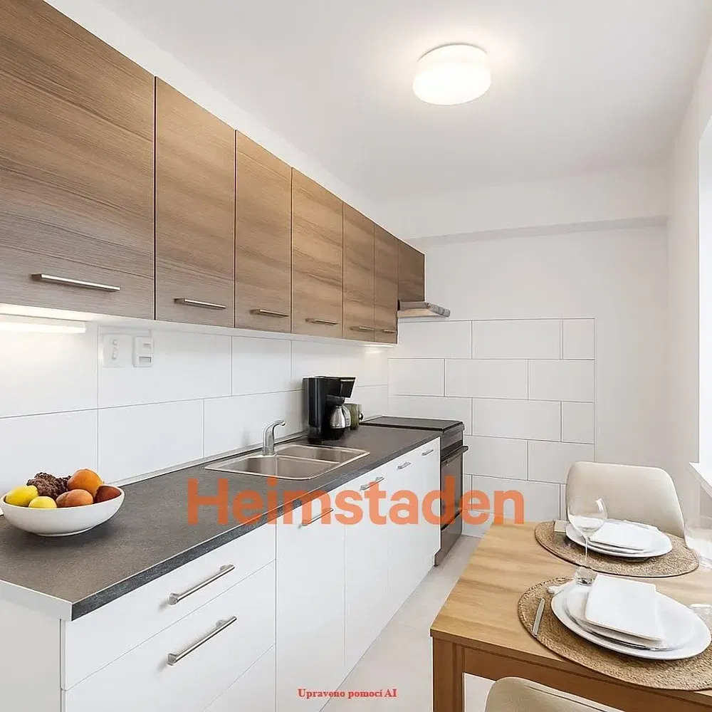 Kitchen; kitchen appliances, wood floor, natural light, modern style