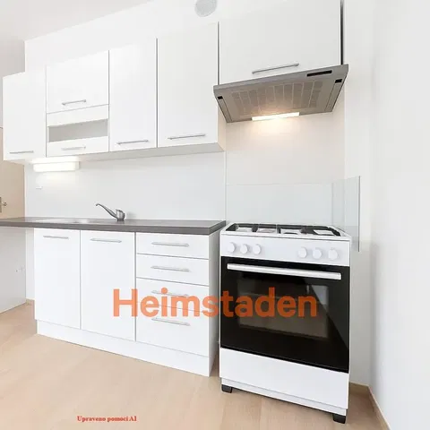 Keuken; keukenapparatuur, houten vloer, natuurlijk licht, moderne stijl