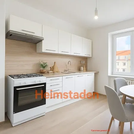 Kitchen; kitchen appliances, wood floor, natural light, modern style