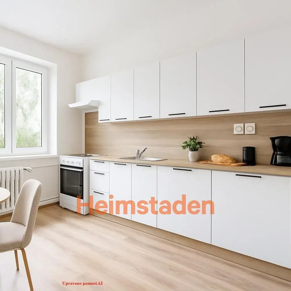 Cuisine; électroménager, parquet, lumière naturelle, style moderne