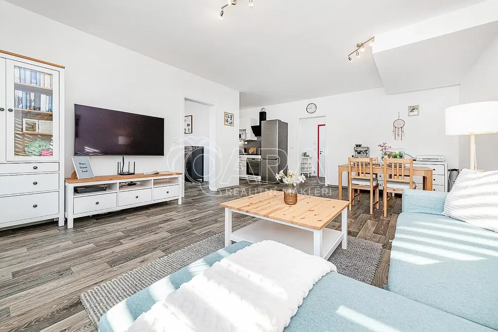 Хол; дървен под, естествена светлина, модерен стил