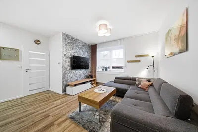 Хол; дървен под, естествена светлина, модерен стил