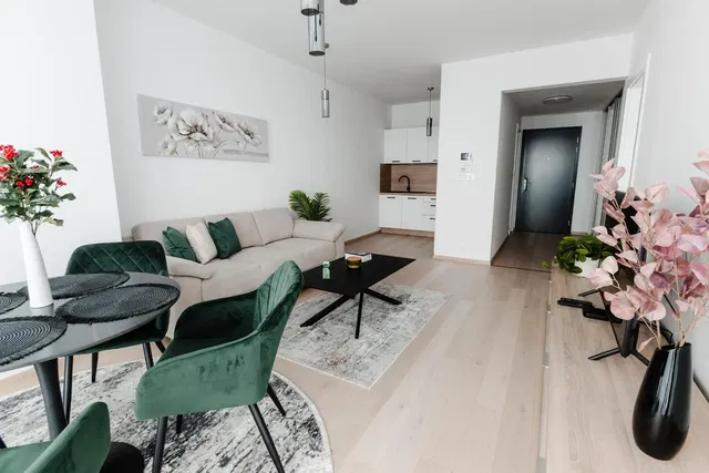 Σαλόνι; ξύλινο πάτωμα, φυσικό φως, μοντέρνο στυλ