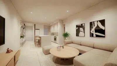 Кухиња; кухињски апарати, дрвени под, природно светло, модерни стил