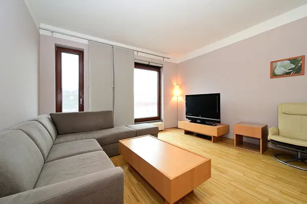 Salon; podłoga drewniana, światło dzienne, styl nowoczesny