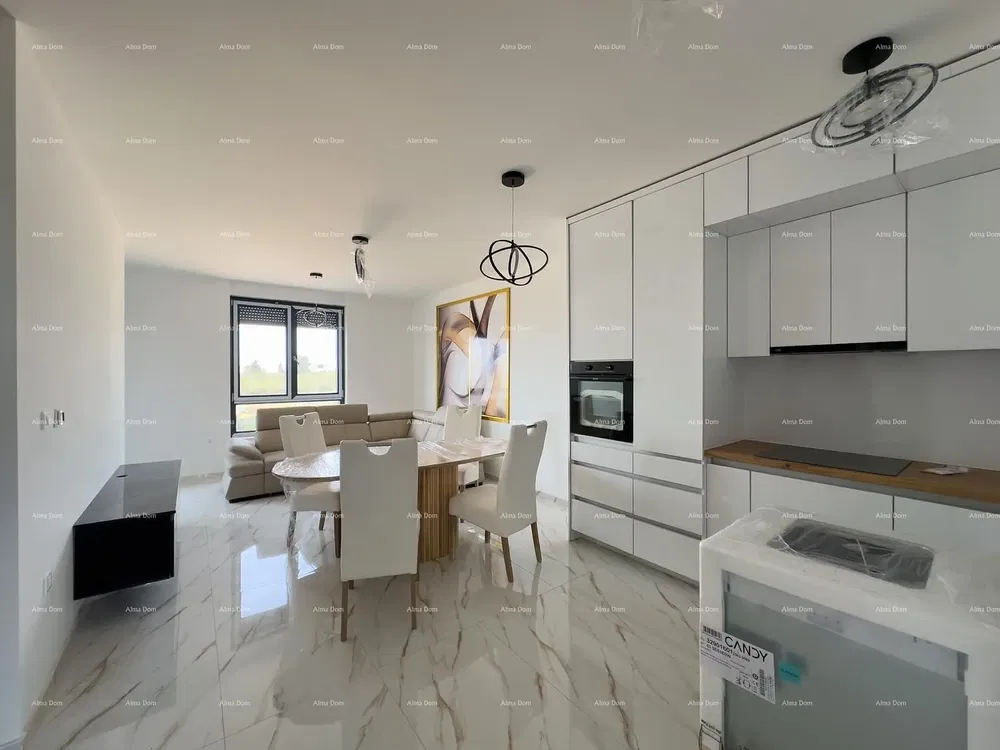 Cuisine; électroménager, parquet, lumière naturelle, style moderne