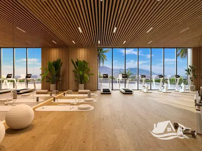 Dnevni boravak; drveni pod, prirodna svjetlost, moderan stil, visoki stropovi