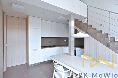 Kitchen; kitchen appliances, wood floor, natural light, modern style