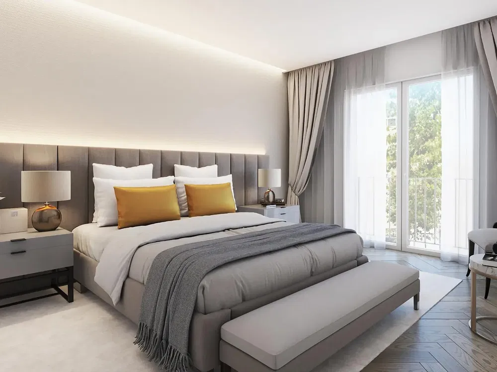 Wohnzimmer; holzboden, tageslicht, moderner stil