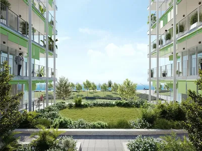 Küche; küchengeräte, holzboden, tageslicht, moderner stil