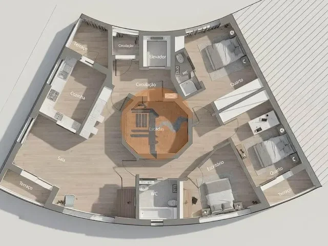 Cucina; elettrodomestici, pavimento in legno, luce naturale, stile moderno