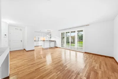 Кухиња; кухињски апарати, дрвени под, природно светло, модерни стил