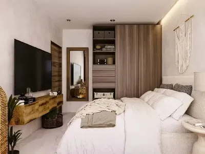 Кухиња; кухињски апарати, дрвени под, природно светло, модерни стил