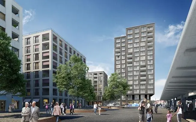 Cucina; elettrodomestici, pavimento in legno, luce naturale, stile moderno