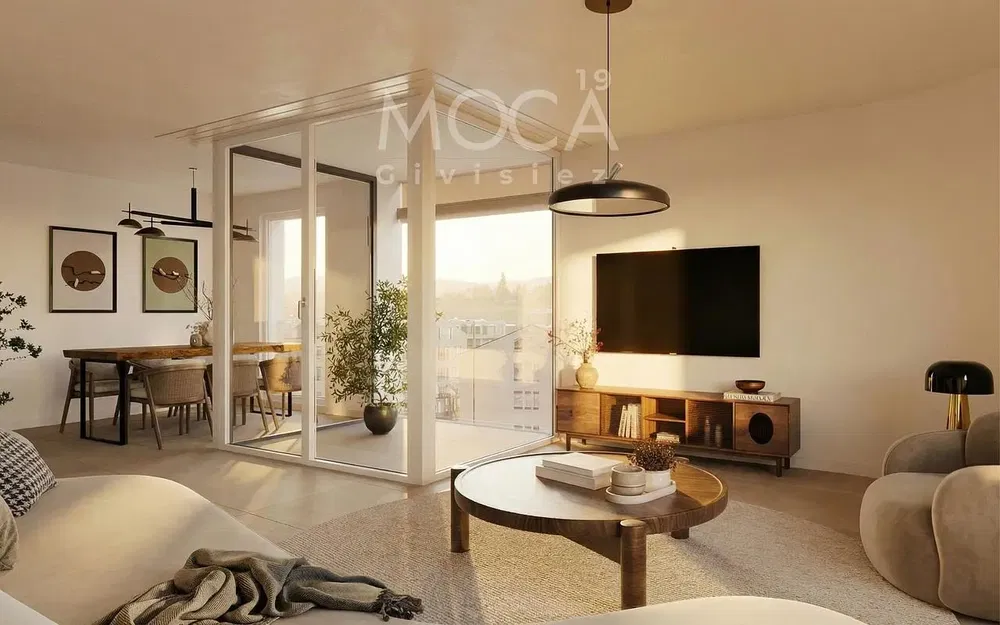 Cuisine; électroménager, parquet, lumière naturelle, style moderne