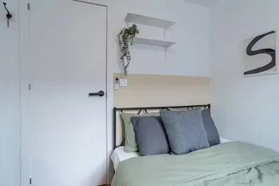 Cuisine; électroménager, parquet, lumière naturelle, style moderne