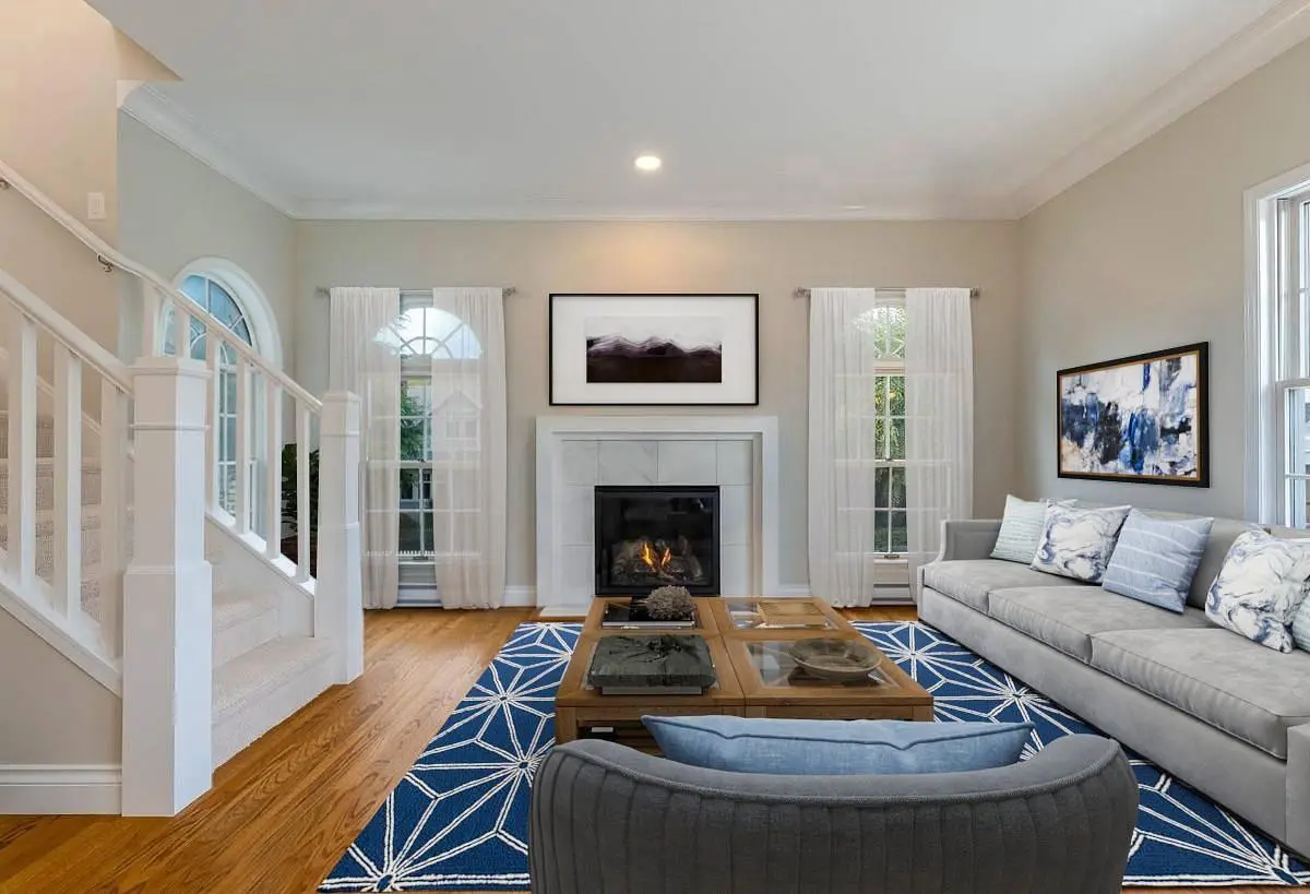 Küche; küchengeräte, holzboden, tageslicht, moderner stil